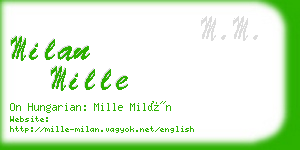 milan mille business card